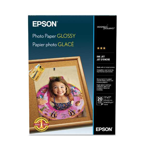 EPSON Photo Paper Glossy 11"x17" - 20 sheets