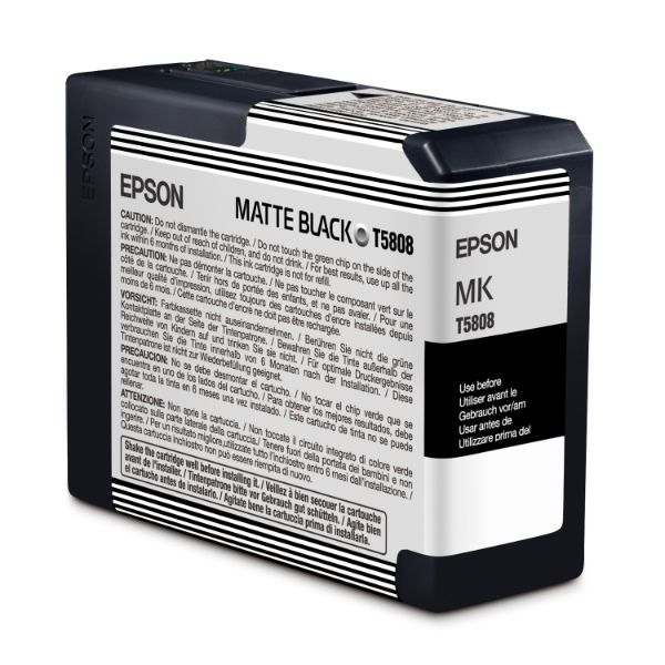 Epson T580 UltraChrome K3 Matte Black Ink 80ml for Stylus Pro 3800, 3880 - T58080N