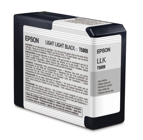 Epson T580 UltraChrome K3 Light Light Black Ink 80ml for Stylus Pro 3800, 3880 - T580900