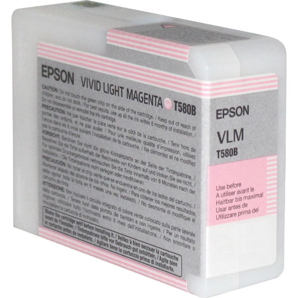 Epson T580 UltraChrome K3 Vivid Light Magenta Ink 80ml for Stylus Pro 3880 T580B00