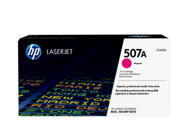 HP 507A Magenta Original LaserJet Toner Cartridge for M551, 500 MFP M575 - CE403A