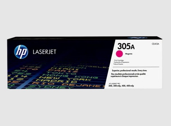 HP 305A Magenta Original LaserJet Toner Cartridge for LaserJet Pro 300, 300 mfp, 400, 400 mfp - CE413A