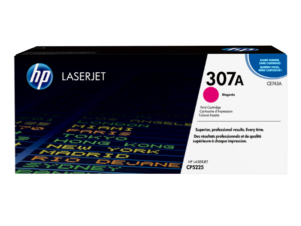 HP 307A Magenta Original LaserJet Toner Cartridge for CP5225 - CE743A