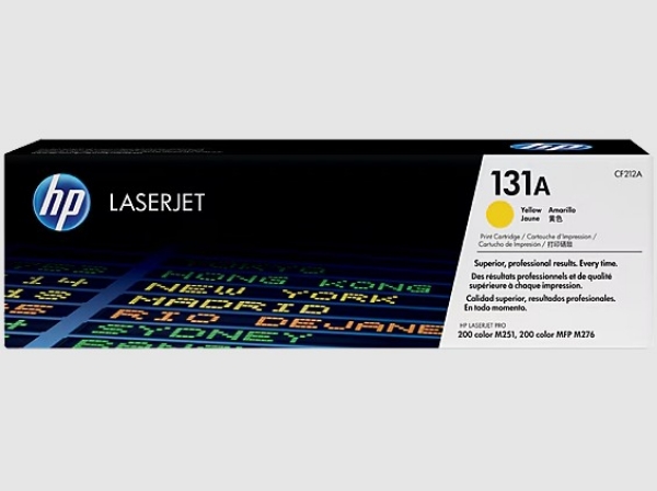 HP 131A Yellow Original LaserJet Toner Cartridge for LaserJet Pro 200 color M251, 200 color MFP M276 - CF212A