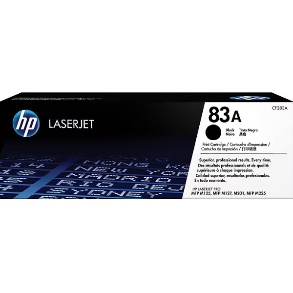 HP 83A Black Original LaserJet Toner Cartridge for MFP M125, MFP M127, M201, MFP M225 - CF283A