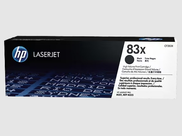 HP 83X High Yield Black Original LaserJet Toner Cartridge for M201, MFP 225 - CF283X