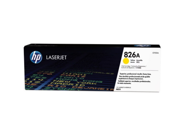 HP 826A Yellow Original LaserJet Toner Cartridge for LaserJet Enterprise M855 - CF312A