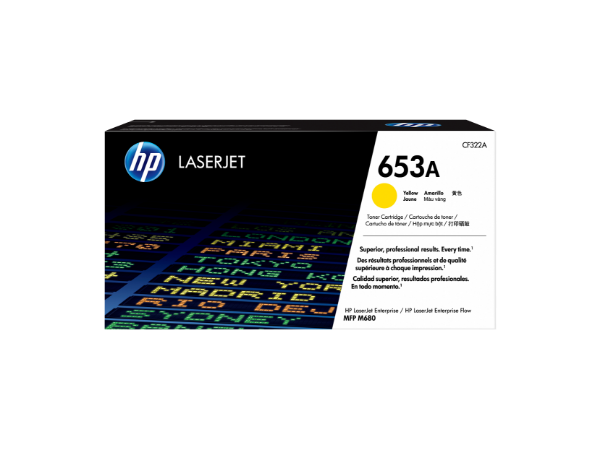 HP 653A Yellow Original LaserJet Toner Cartridge for MFP M680 - CF322A