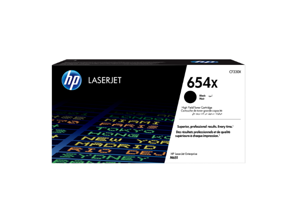 HP 654X High Yield Black Original LaserJet Toner Cartridge for M651 - CF330X