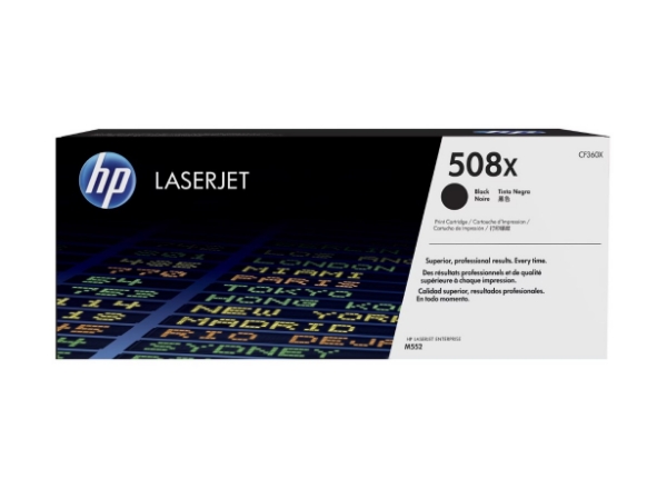 HP 508X High Yield Black Original LaserJet Toner Cartridge for LaserJet Enterprise M552 - CF360X