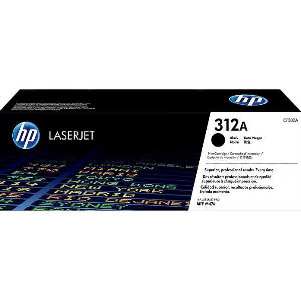 HP 312A Black Original LaserJet Toner Cartridge for MFP M476 - CF380A