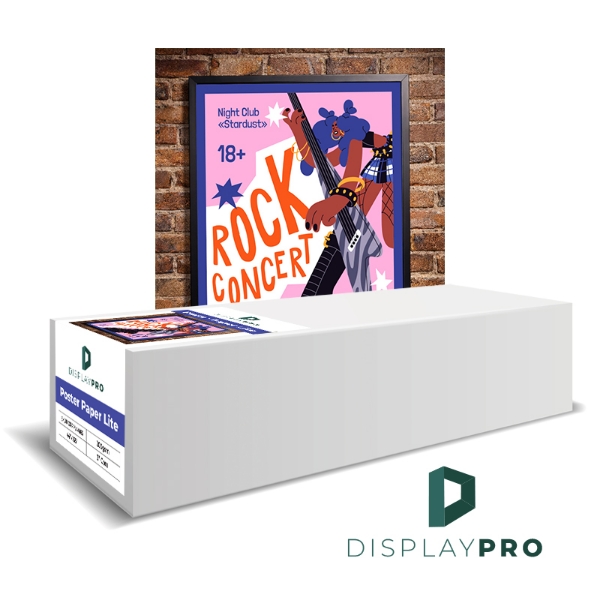 DisplayPRO Poster Paper Lite 200gsm (ES, Solvent, UV, Latex) 54"x165' Roll 3" Core