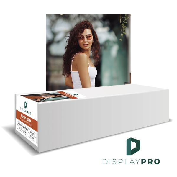 DisplayPRO Satin 200 (ES, Solvent, UV, Latex) 54"x150' Roll 3" Core