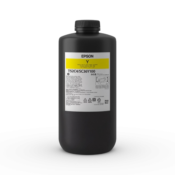 Epson UltraChrome T52C Yellow UV Ink 1L Bottle for SureColor V4000