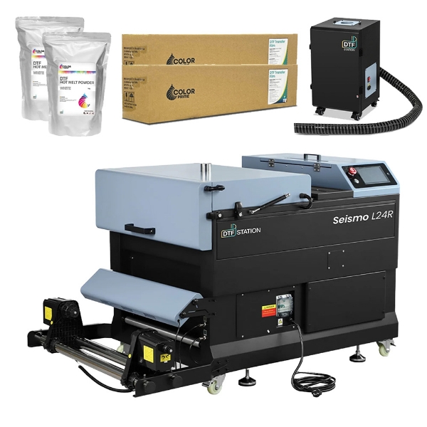 DTF Station Seismo L24R DTF Powder Shaker and Dryer, Purifier with Supplies Bundle
