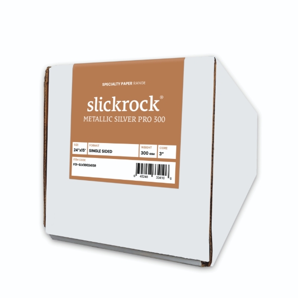Moab Slickrock Metallic Silver Pro 300gsm 24"x15' Roll
