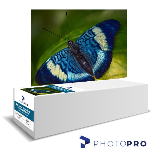 PhotoPRO RC Satin Proofing Paper 250gsm GRACoL 2006 / FOGRA39 17"x131' Roll, 3" Core