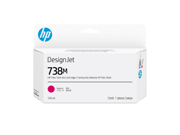 HP 738M 130 ml Magenta DesignJet Ink Cartridge for XT870, T850, T950 - A24VNA