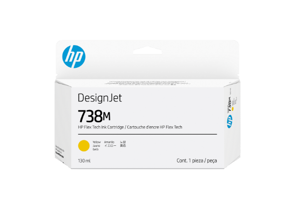 HP 738M 130 ml Yellow DesignJet Ink Cartridge for XT870, T850, T950 - A24VPA