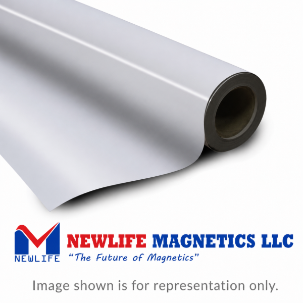 New Life Magnetics Print-Mag PET Ultra Wide Matte White Printable Magnet for Sol/ UV / Latex (14mil) 54"x100' Roll