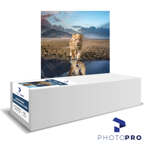 PhotoPRO Double Sided High-Resolution Matte Coated Inkjet Paper 105gsm 44"x300' Roll