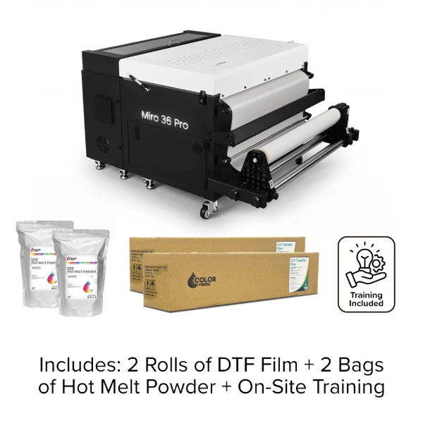 DTF Station Miro 36 Pro DTF Powder Shaker and Dryer Bundle with Supplies and Training