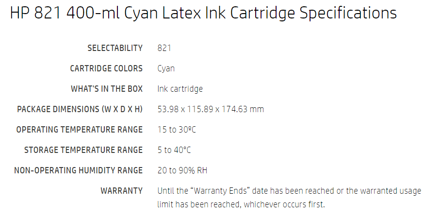 Hp 1 400ml Cyan Latex Ink Cartridge For Latex 110 Printer G0y86a